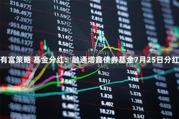 有富策略 基金分红:融通增鑫债券基金7月25日分红